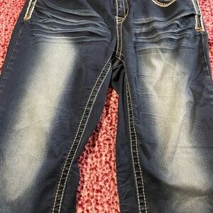 Hydraulic Blue Skinny Jeans with Distressed Look